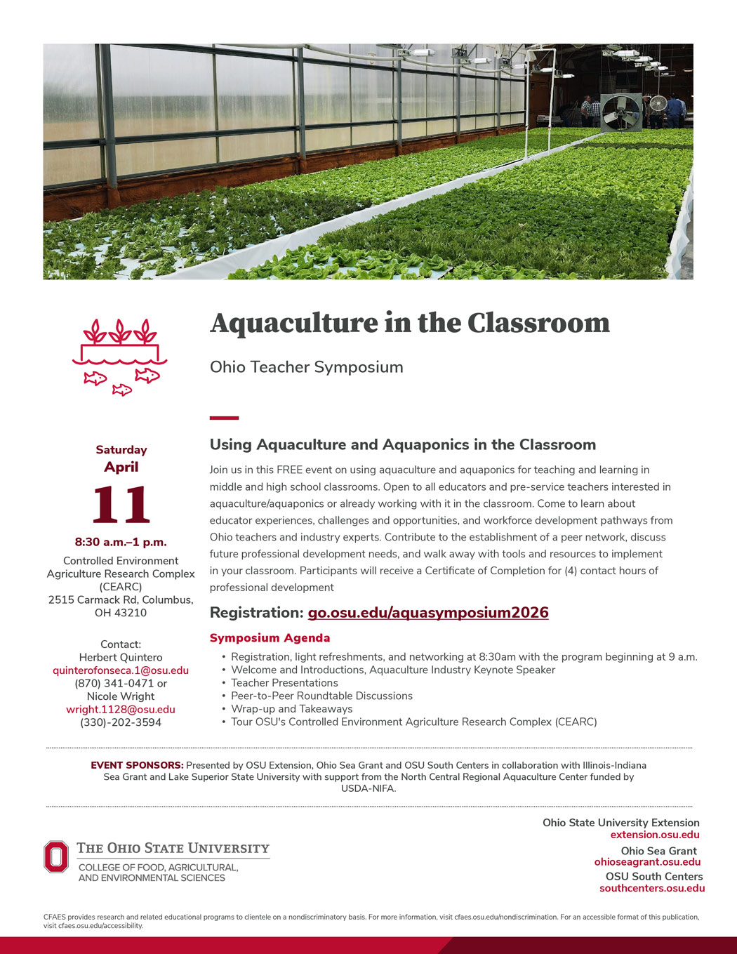 Aquaculture in the Classroom Flyer